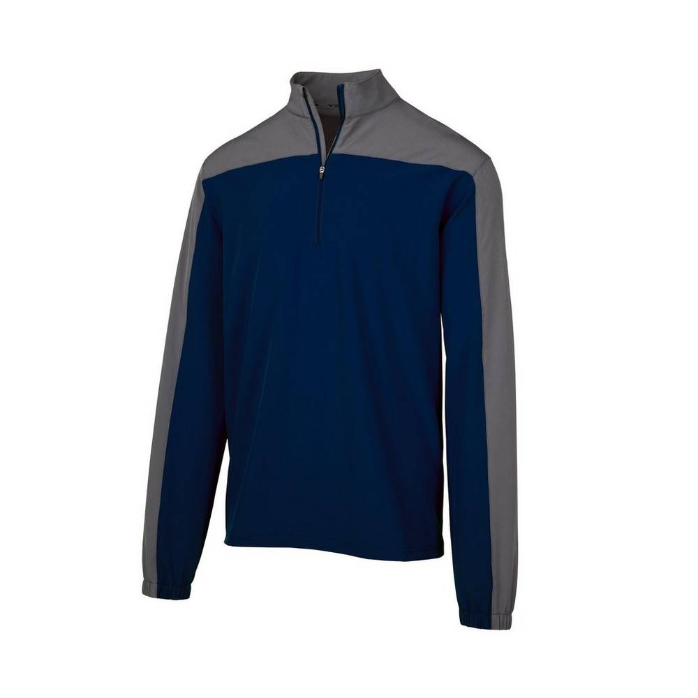 Giacca Mizuno Comp Long Sleeve Batting Uomo - Blu Marino - 61453-XPKM